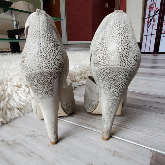 BCBGeneration Angelique Strappy Snakeskin Sandals - Picture 4 of 7